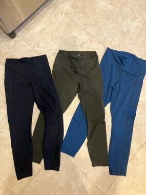 90 Degree By Reflex Black Athletic Leggings - Women's Medium